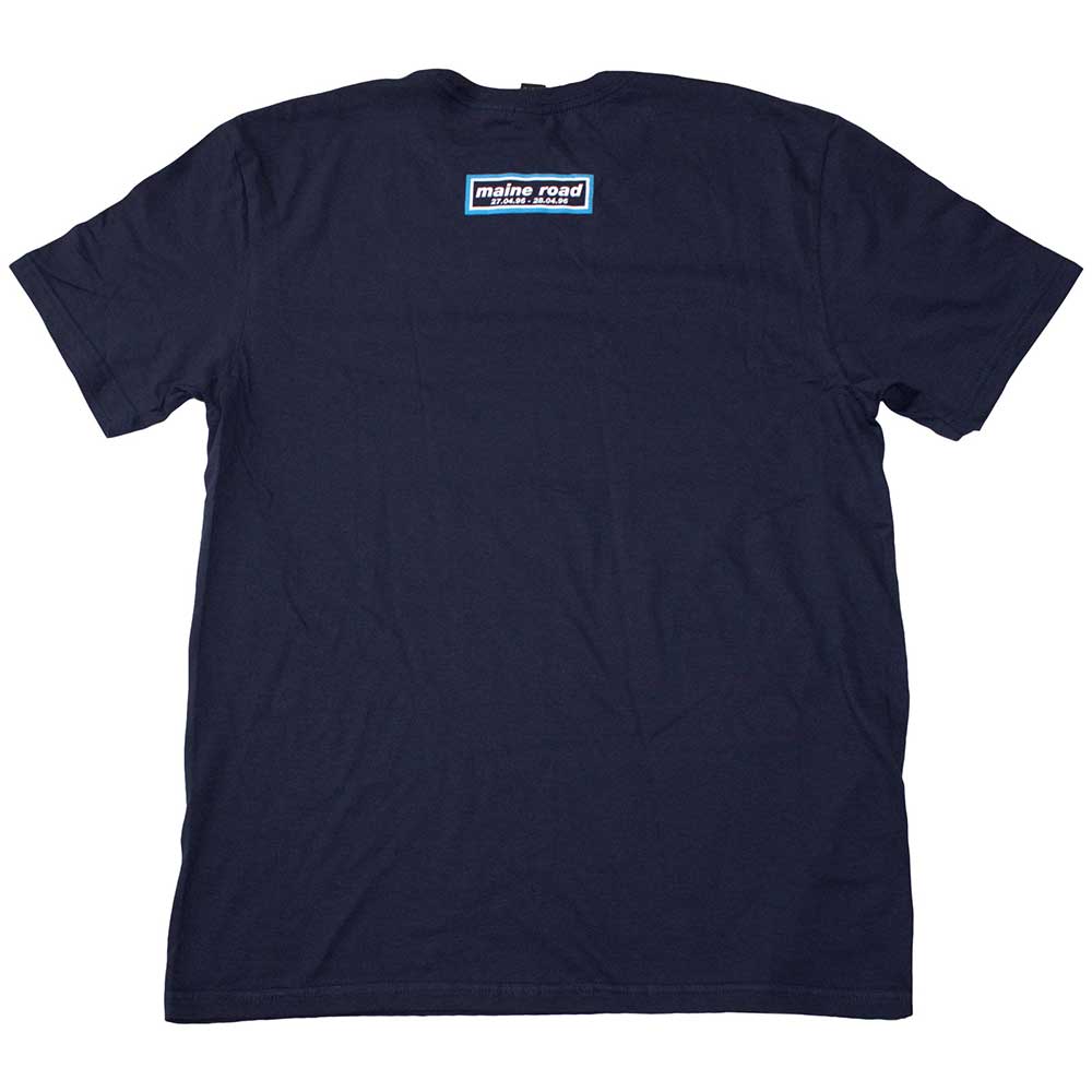 Navy Blue - Back - Oasis Unisex Adult Maine Road Event Logo T-Shirt