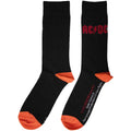 Black - Back - AC-DC Unisex Adult Logo Socks