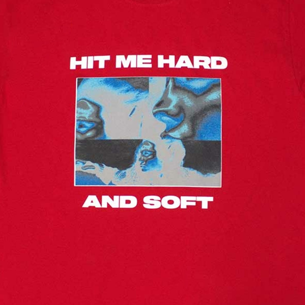 Red - Back - Billie Eilish Unisex Adult Hit Me Hard And Soft Negative T-Shirt