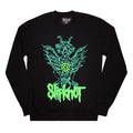 Black - Front - Slipknot Unisex Adult Green Demon Back Print Oversized Sweatshirt