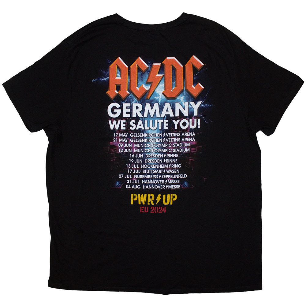 Black - Back - AC-DC Unisex Adult PWR-UP Germany EU Tour ´24 Back Print T-Shirt