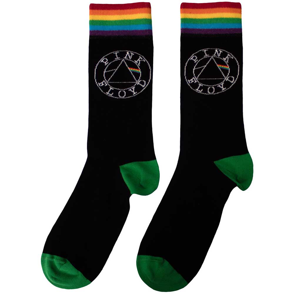 Black - Back - Pink Floyd Unisex Adult Circle Logo Socks