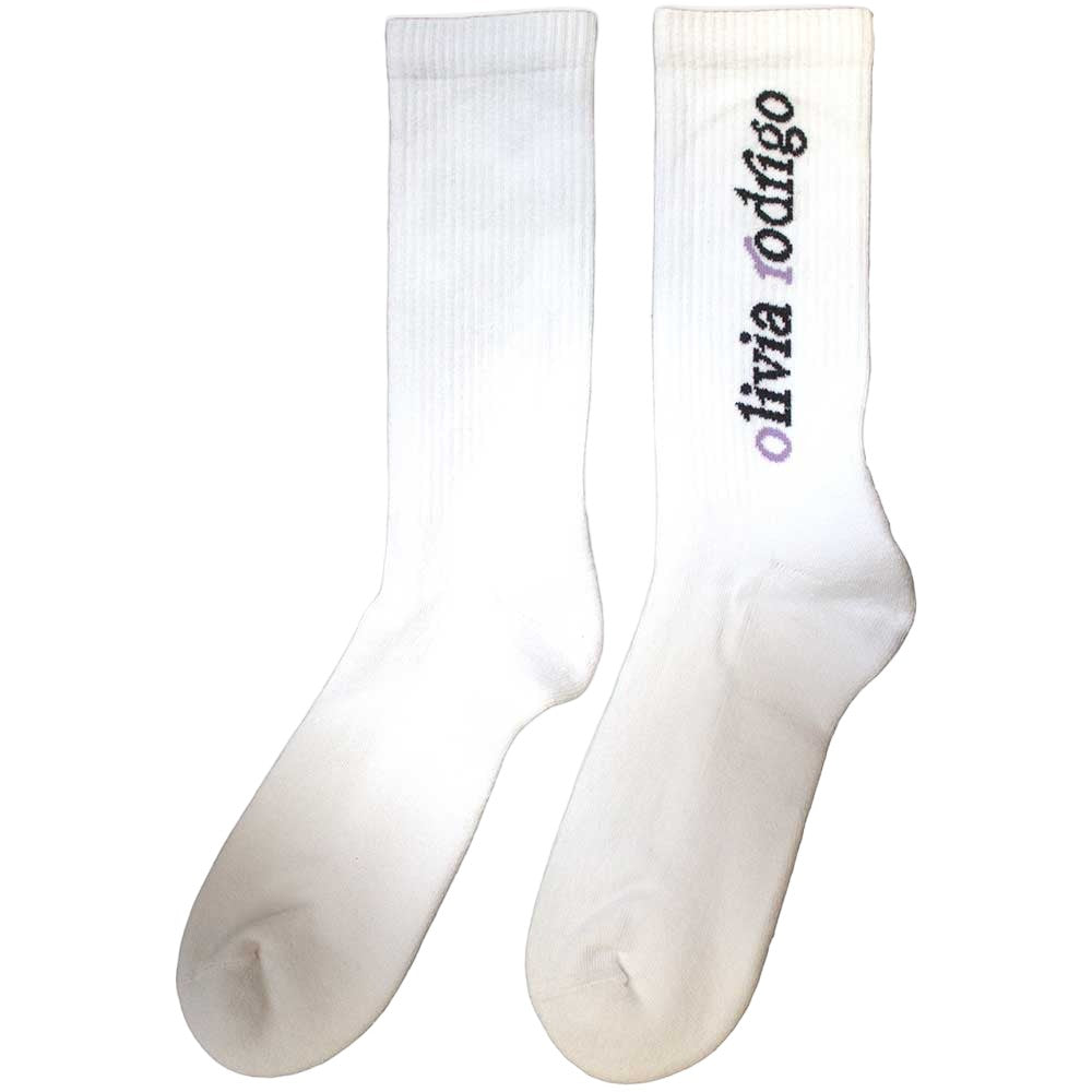 White - Back - Olivia Rodrigo Unisex Adult Spill Your Guts Terrycloth Socks