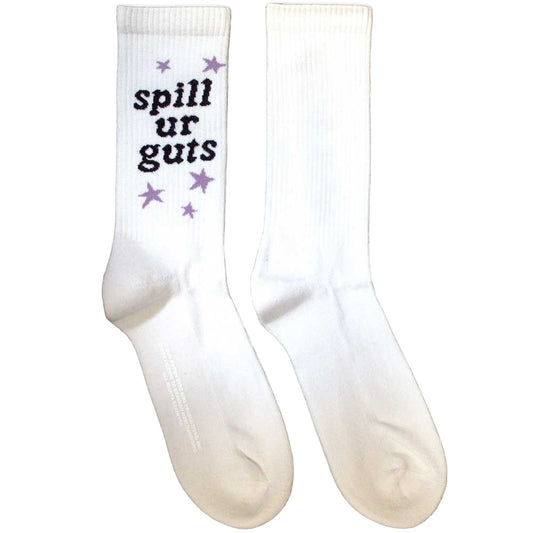 White - Front - Olivia Rodrigo Unisex Adult Spill Your Guts Terrycloth Socks