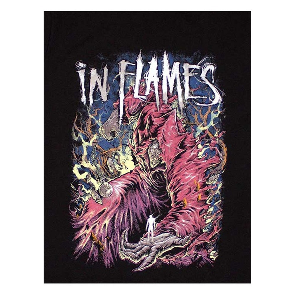 Black - Back - In Flames Unisex Adult Nothing But Pain T-Shirt