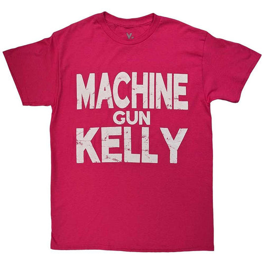 Pink - Front - Machine Gun Kelly Unisex Adult Embers Logo T-Shirt