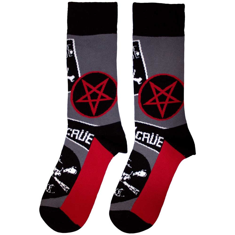 Charcoal Grey - Back - Motley Crue Unisex Adult Logo Socks