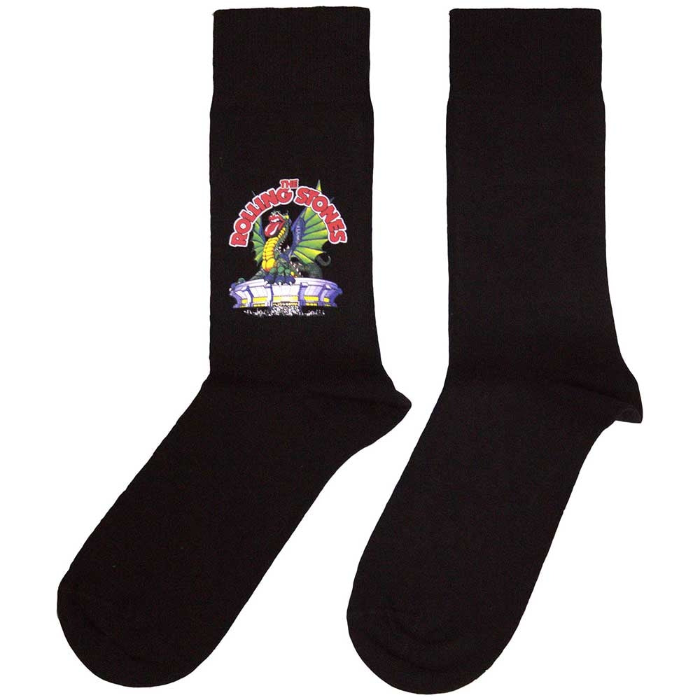 Black - Back - The Rolling Stones Unisex Adult Dragon Socks
