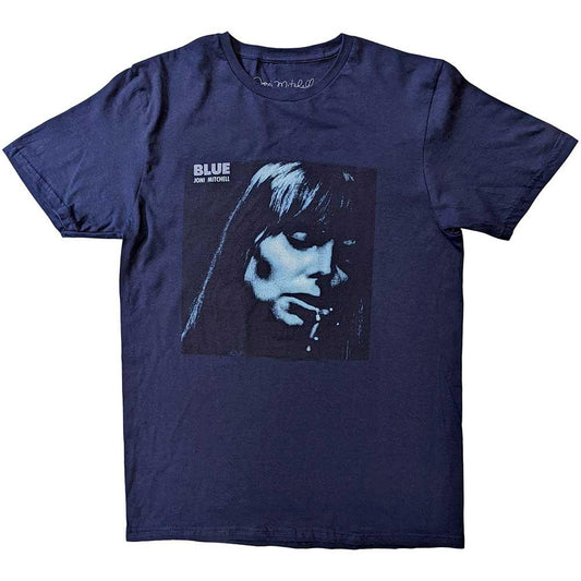 Navy Blue - Front - Joni Mitchell Unisex Adult Blue T-Shirt