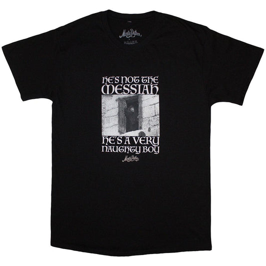 Black - Front - Monty Python Unisex Adult Naughty Boy T-Shirt