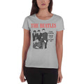 Grey - Back - The Beatles Womens-Ladies Please Me T-Shirt