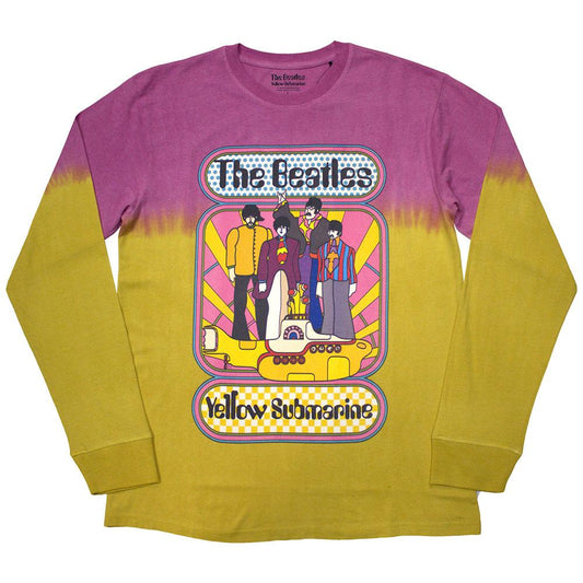Yellow - Front - The Beatles Unisex Adult Yellow Submarine Band Frame Long-Sleeved T-Shirt