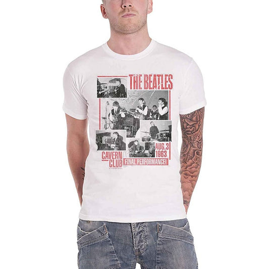 White - Front - The Beatles Unisex Adult Final Performance T-Shirt