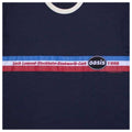 Navy Blue - Back - Oasis Unisex Adult 1996 Tour Horizontal Stripe Ringer T-Shirt