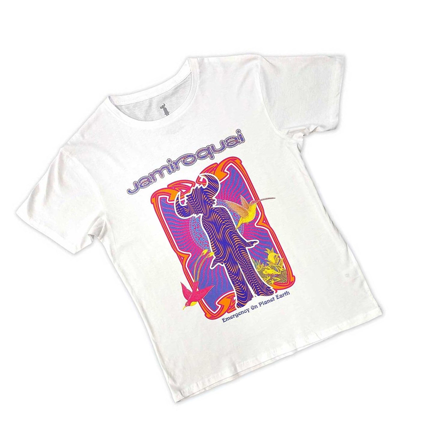 White - Back - Jamiroquai Unisex Adult Emergency T-Shirt