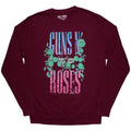 Maroon Red - Front - Guns N Roses Unisex Adult Guns & Vine Sweatshirt