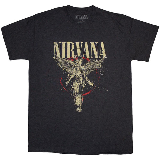 Grey - Front - Nirvana Unisex Adult In Utero T-Shirt