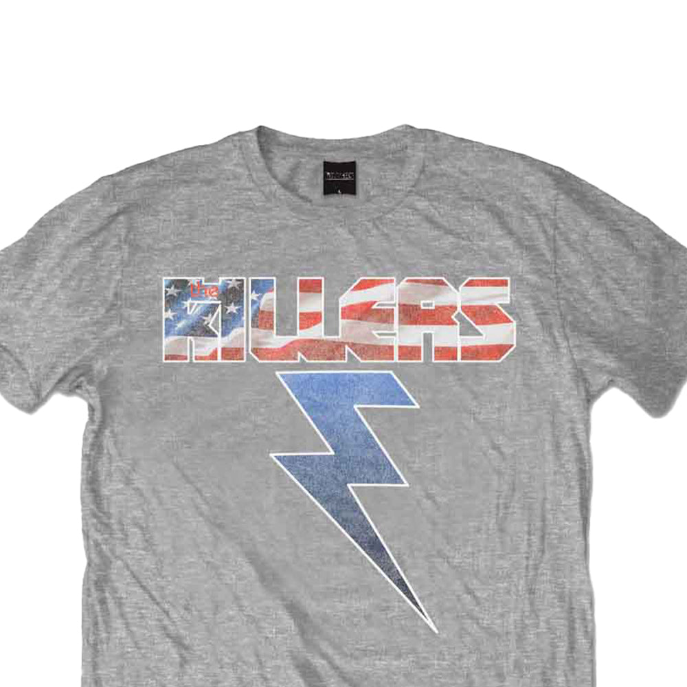 Grey - Back - The Killers Unisex Adult Bolt T-Shirt