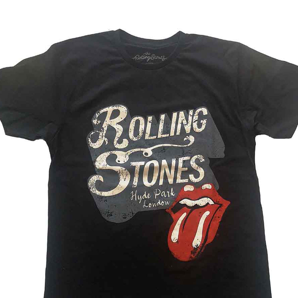 Black - Back - The Rolling Stones Unisex Adult Hyde Park T-Shirt