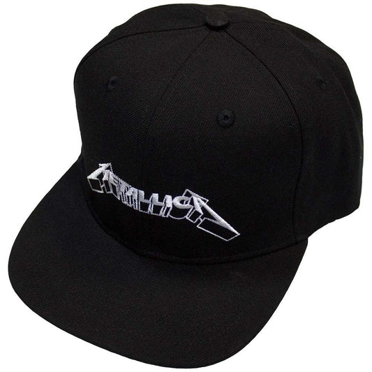 Black - Front - Metallica 3D Logo Snapback Cap