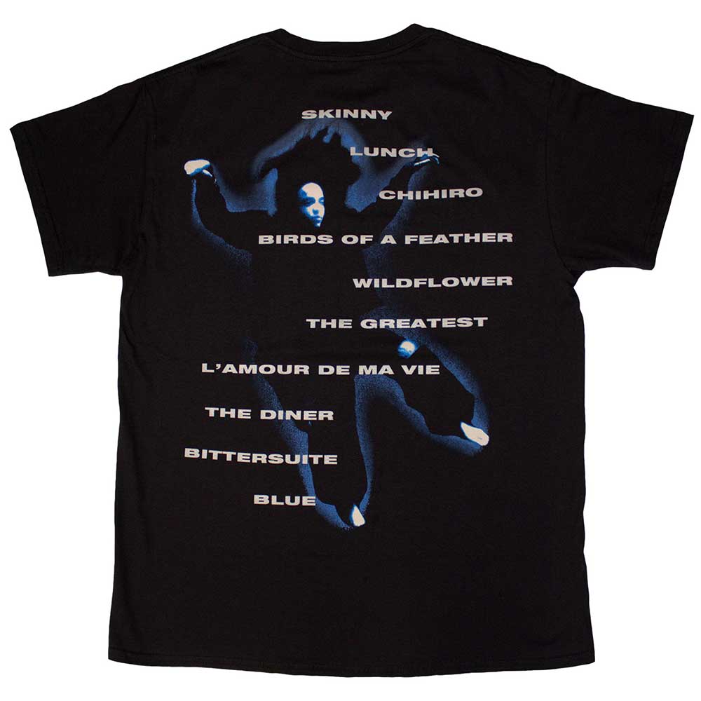 Black - Back - Billie Eilish Unisex Adult Hit Me Hard And Soft Tracklist Back Print T-Shirt