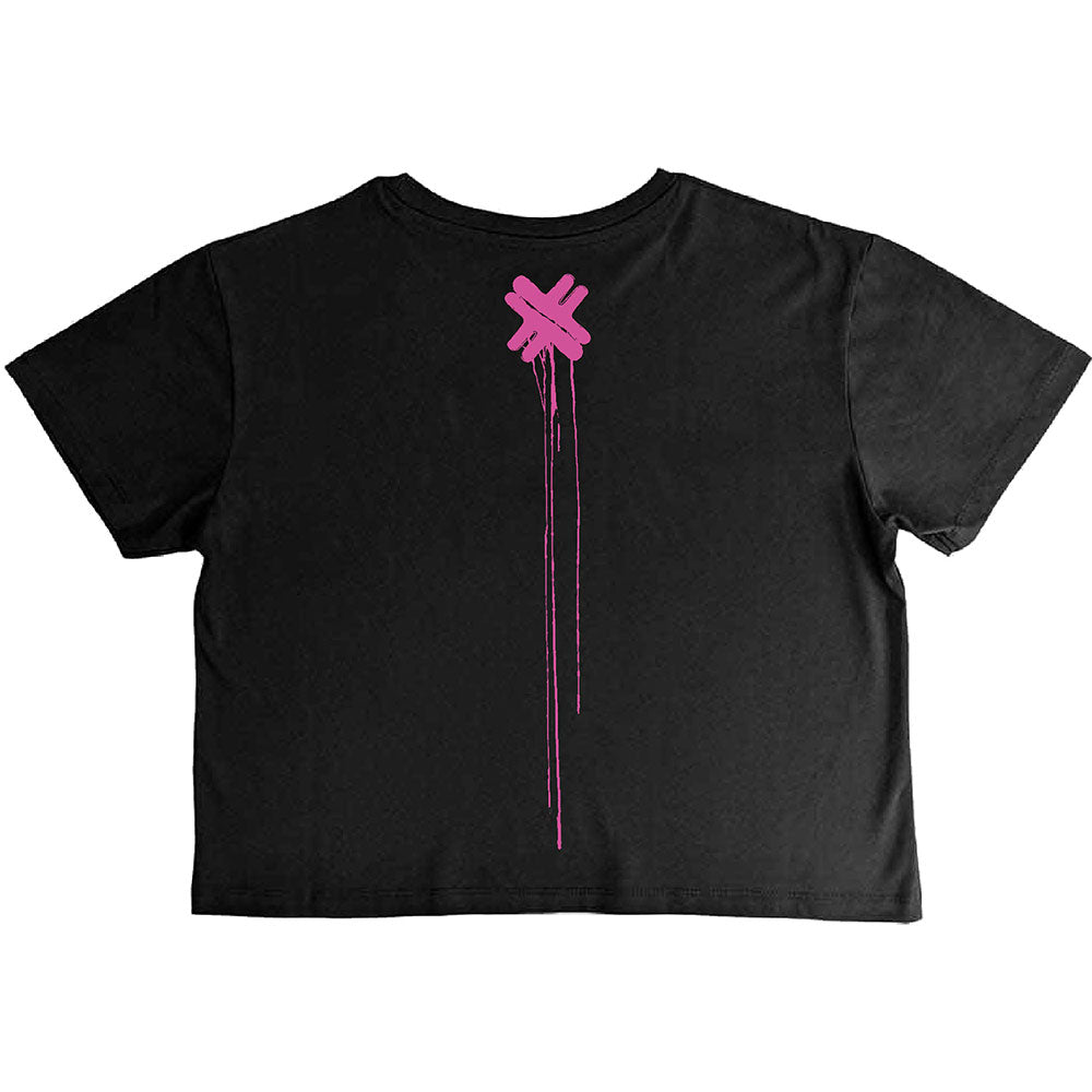 Black - Back - Electric Callboy Womens-Ladies Eat Me Alive Crop Top