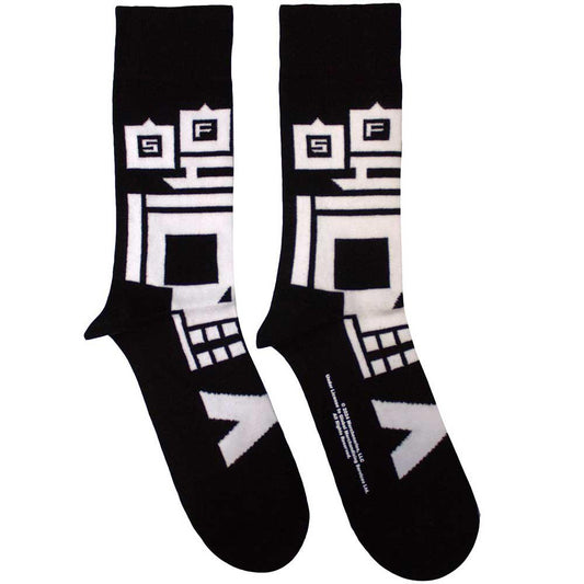 Black - Front - Five Finger Death Punch Unisex Adult Pixel Skull Socks