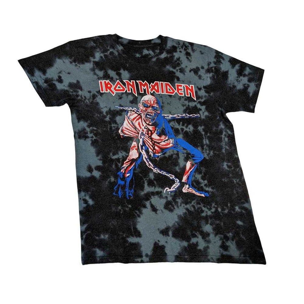 Black - Back - Iron Maiden Unisex Adult Piece Of Mind Eddie Washed T-Shirt