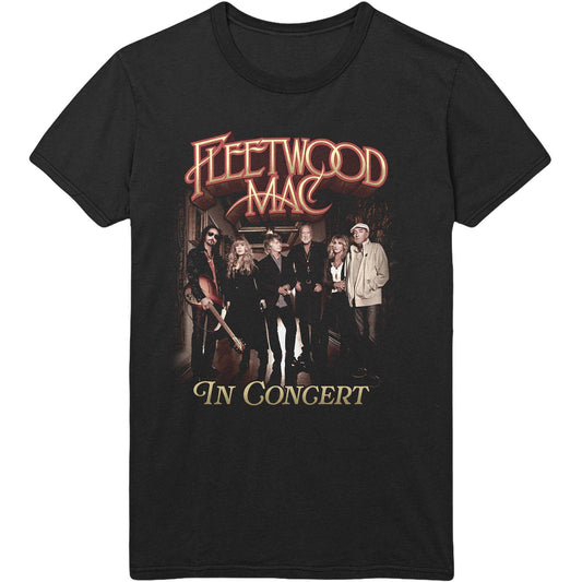 Black - Front - Fleetwood Mac Unisex Adult In Concert T-Shirt