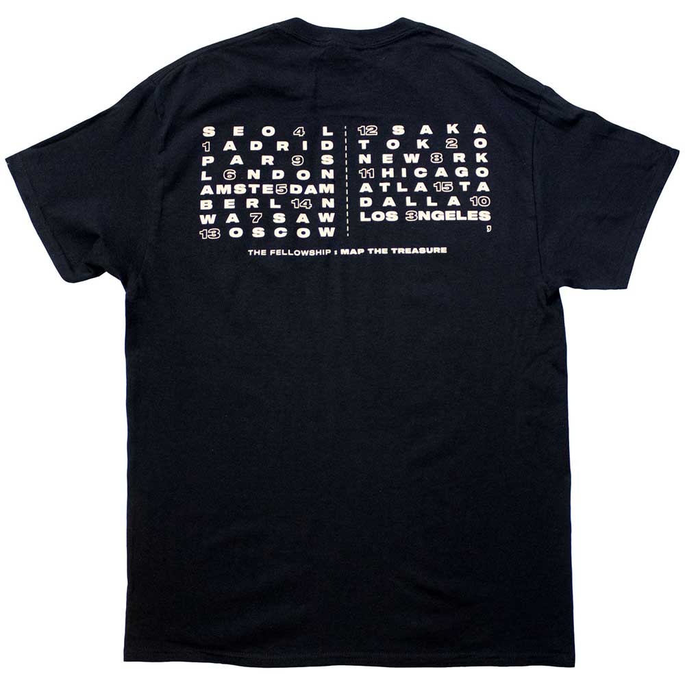 Black - Back - ATEEZ Unisex Adult Fellowship Map The Treasure Back Print T-Shirt