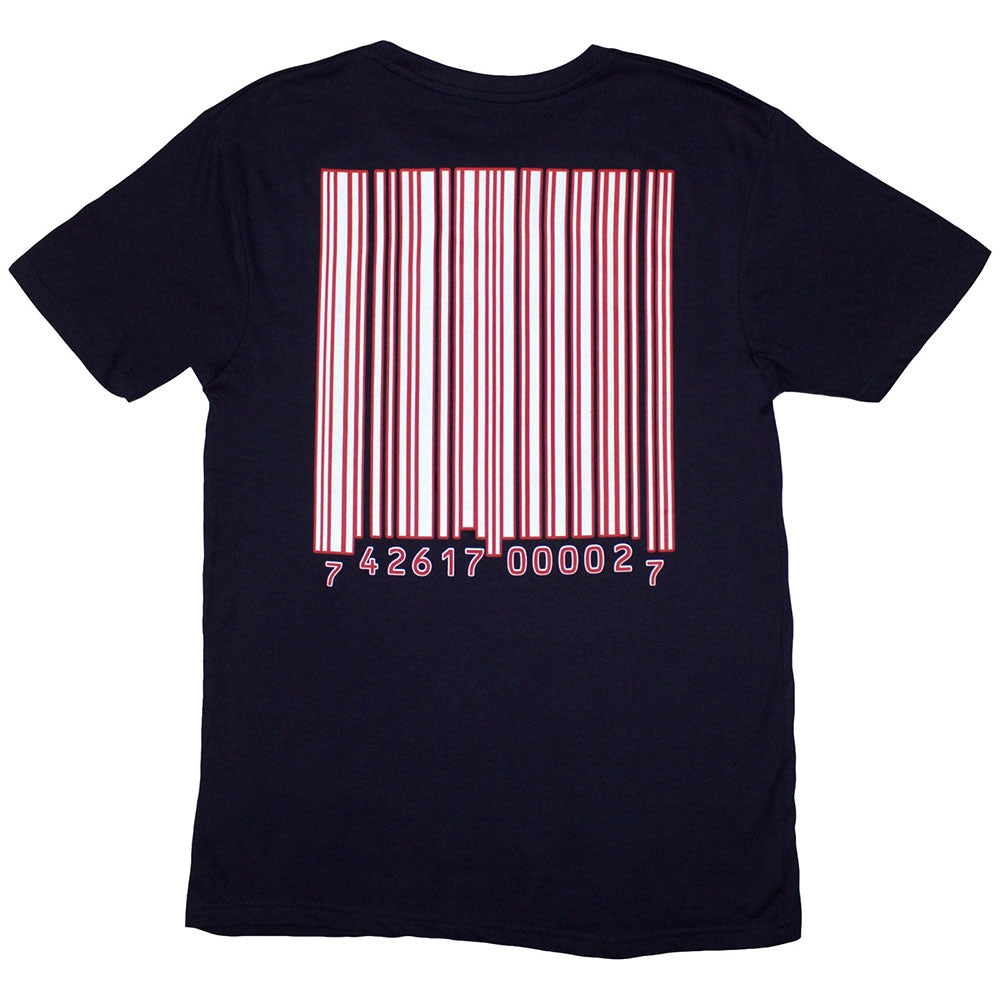 Navy Blue - Back - Slipknot Unisex Adult Barcode Back Print T-Shirt