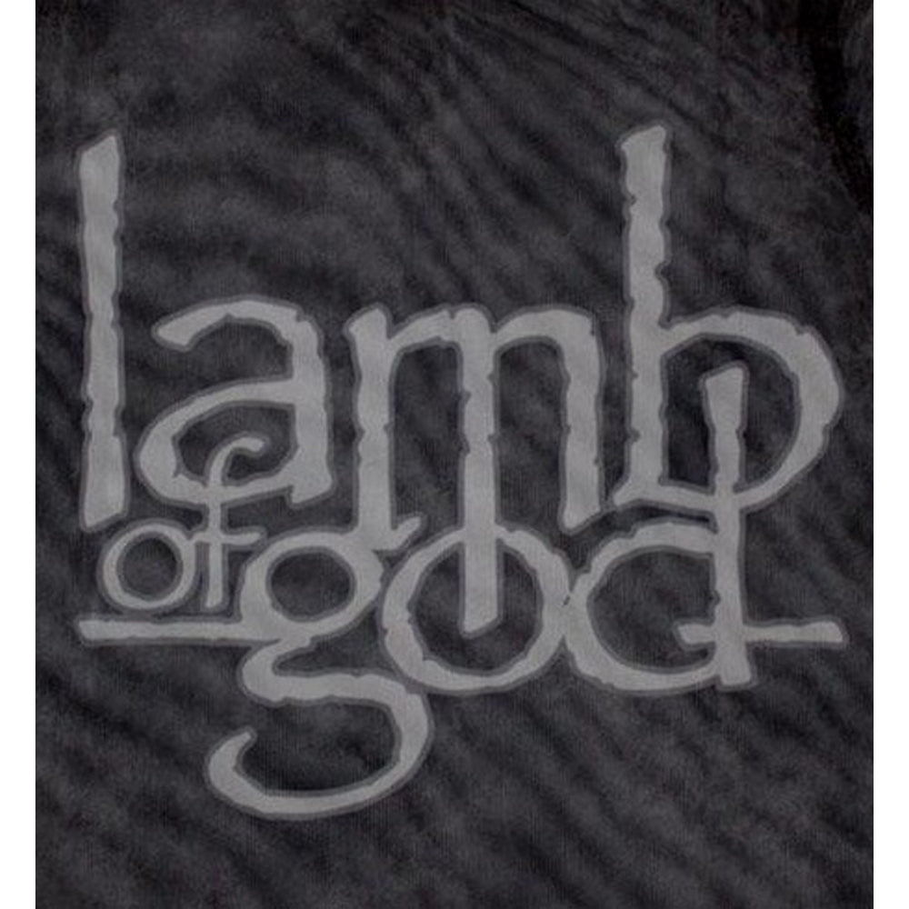 Black - Back - Lamb Of God Womens-Ladies Logo Mesh Crop Top