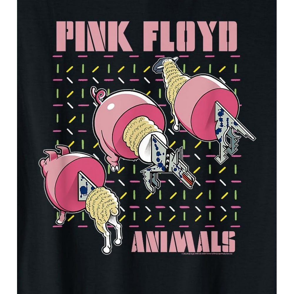 Black - Back - Pink Floyd Unisex Adult Animals T-Shirt