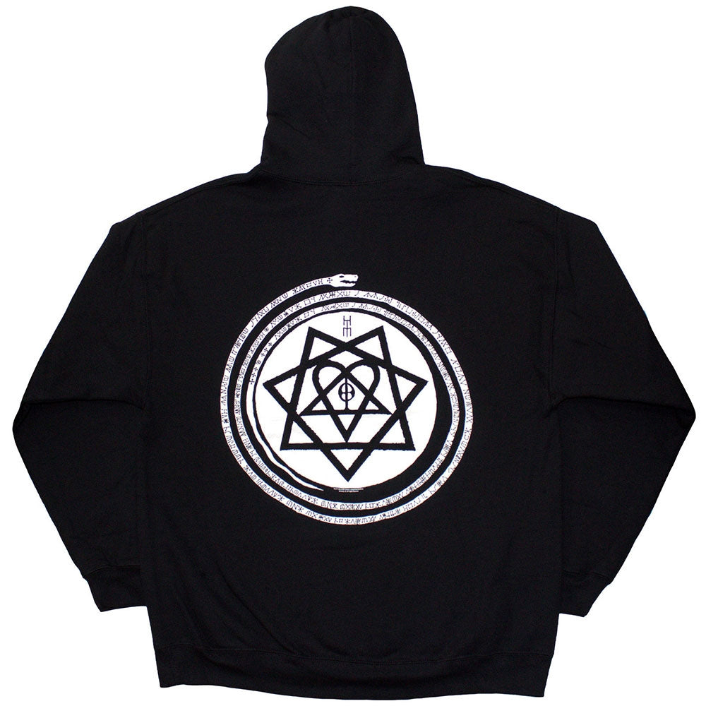 Black - Back - Him Unisex Adult Graphic Print Pull Over Hoodie