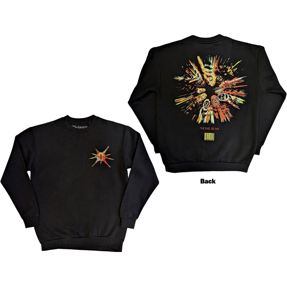 Black - Side - Slipknot Unisex Adult The End So Far Band Figures Back Print Sweatshirt