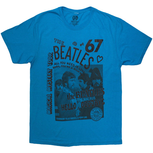Blue - Front - The Beatles Unisex Adult 1967 T-Shirt