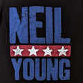 Black - Back - Neil Young Unisex Adult Star Logo T-Shirt