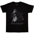 Black - Front - AC-DC Unisex Adult Back In Black Bell T-Shirt