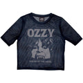 Navy Blue - Front - Ozzy Osbourne Womens-Ladies Speak Of The Devil Mesh Crop Top