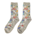 Grey - Back - The Beatles Womens-Ladies Love Socks