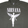 Khaki Green - Back - Nirvana Unisex Adult Angelic Pull Over Hoodie