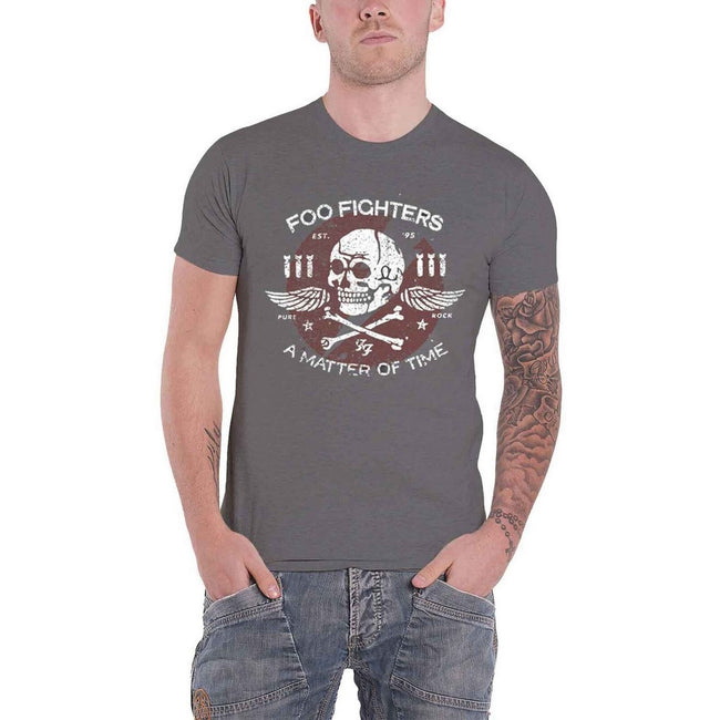 Charcoal Grey - Side - Foo Fighters Unisex Adult Matter of Time T-Shirt