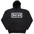 Charcoal Grey - Front - Nine Inch Nails Unisex Adult Classic Logo Washed Hoodie