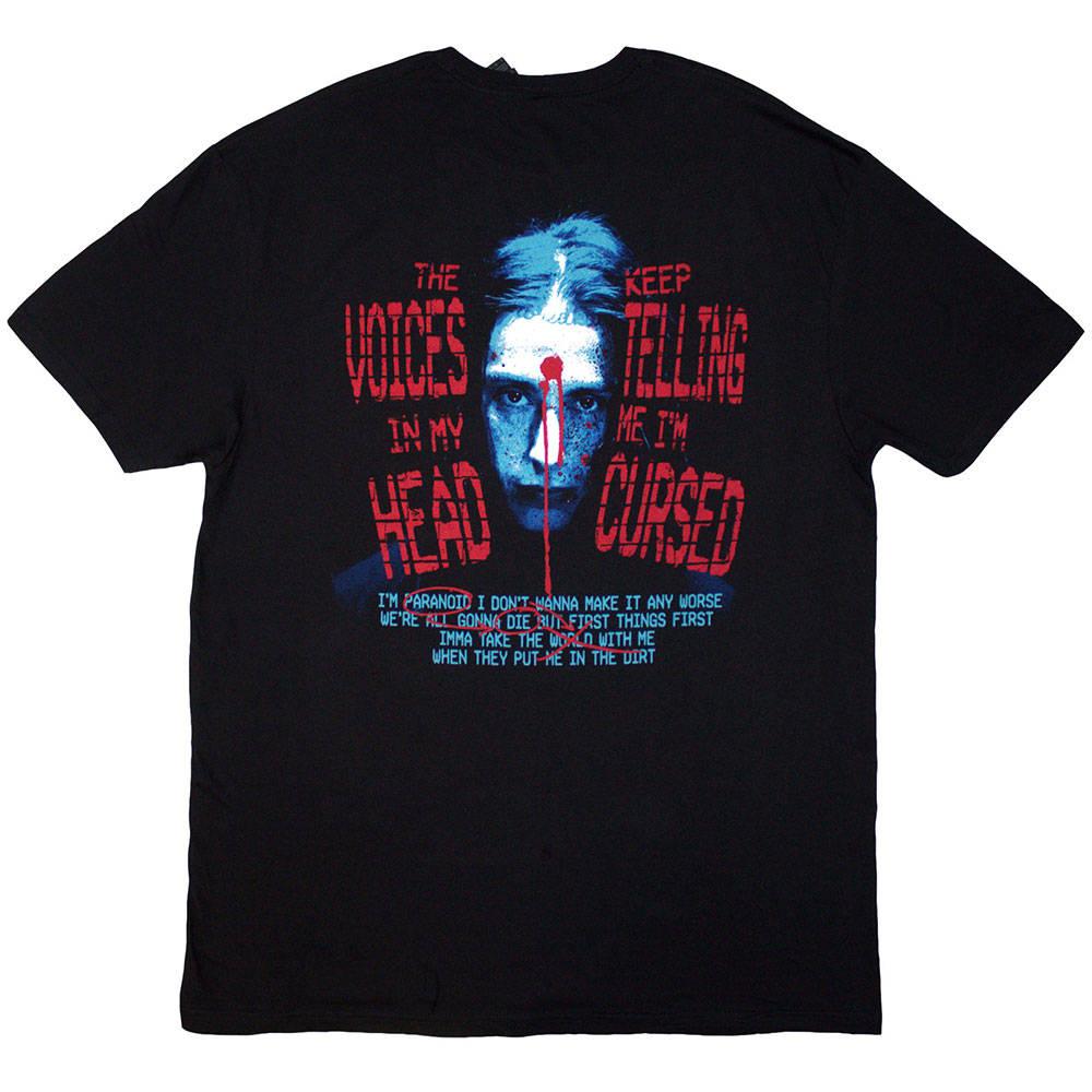 Black - Pack Shot - Falling In Reverse Unisex Adult Voice Collage Back Print T-Shirt