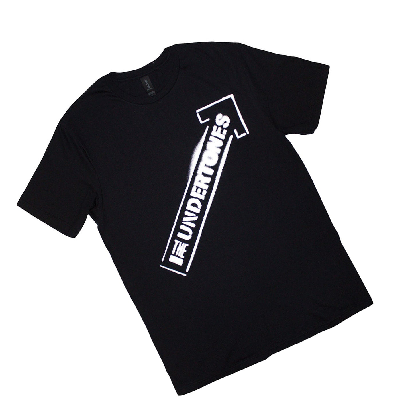 Black - Back - The Undertones Unisex Adult Arrow Spray T-Shirt & Face Mask
