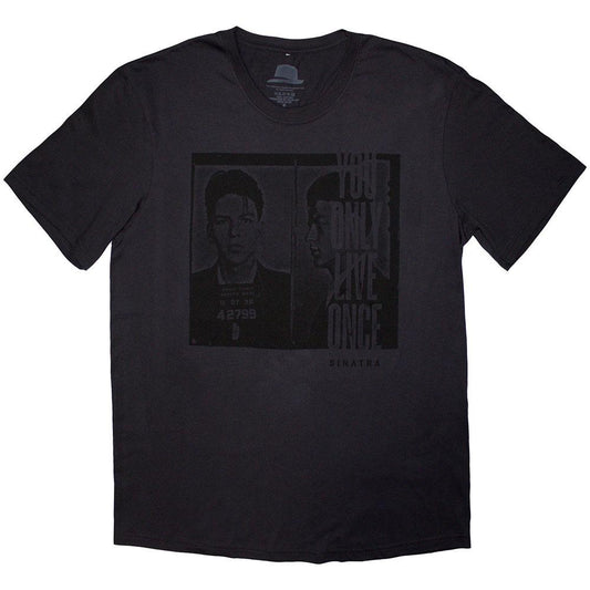 Charcoal Grey - Front - Frank Sinatra Unisex Adult Mugshot T-Shirt