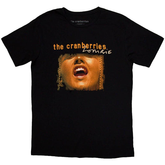 Black - Front - The Cranberries Unisex Adult Zombie Dolores Back Print T-Shirt