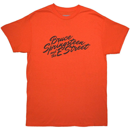 Orange - Front - Bruce Springsteen Unisex Adult Tour ´24 River Font Back Print T-Shirt