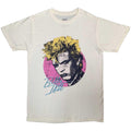 Natural - Front - Billy Idol Unisex Adult Circle Illustration T-Shirt
