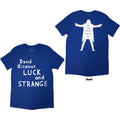 Blue - Side - David Gilmour Unisex Adult Luck & Strange Back Print Logo T-Shirt